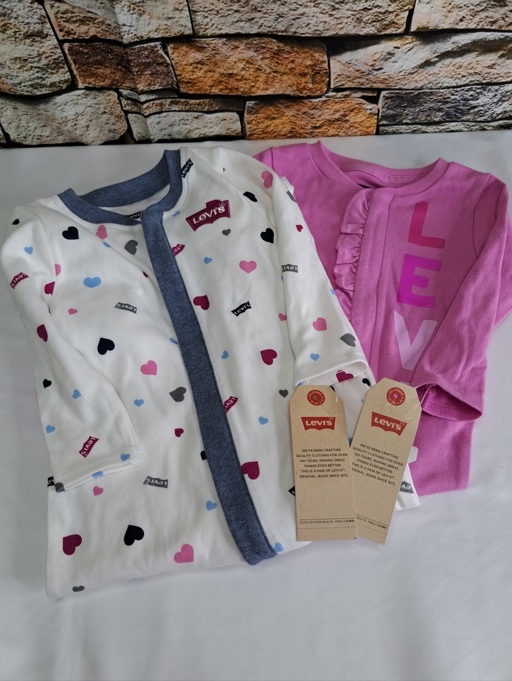 Levi's 2-Piece Baby Zip-Down Sleeper Set  New w/Tags